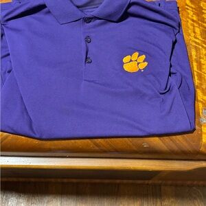Antique Purple Clemson Tiger Polo Shirt Size Medium